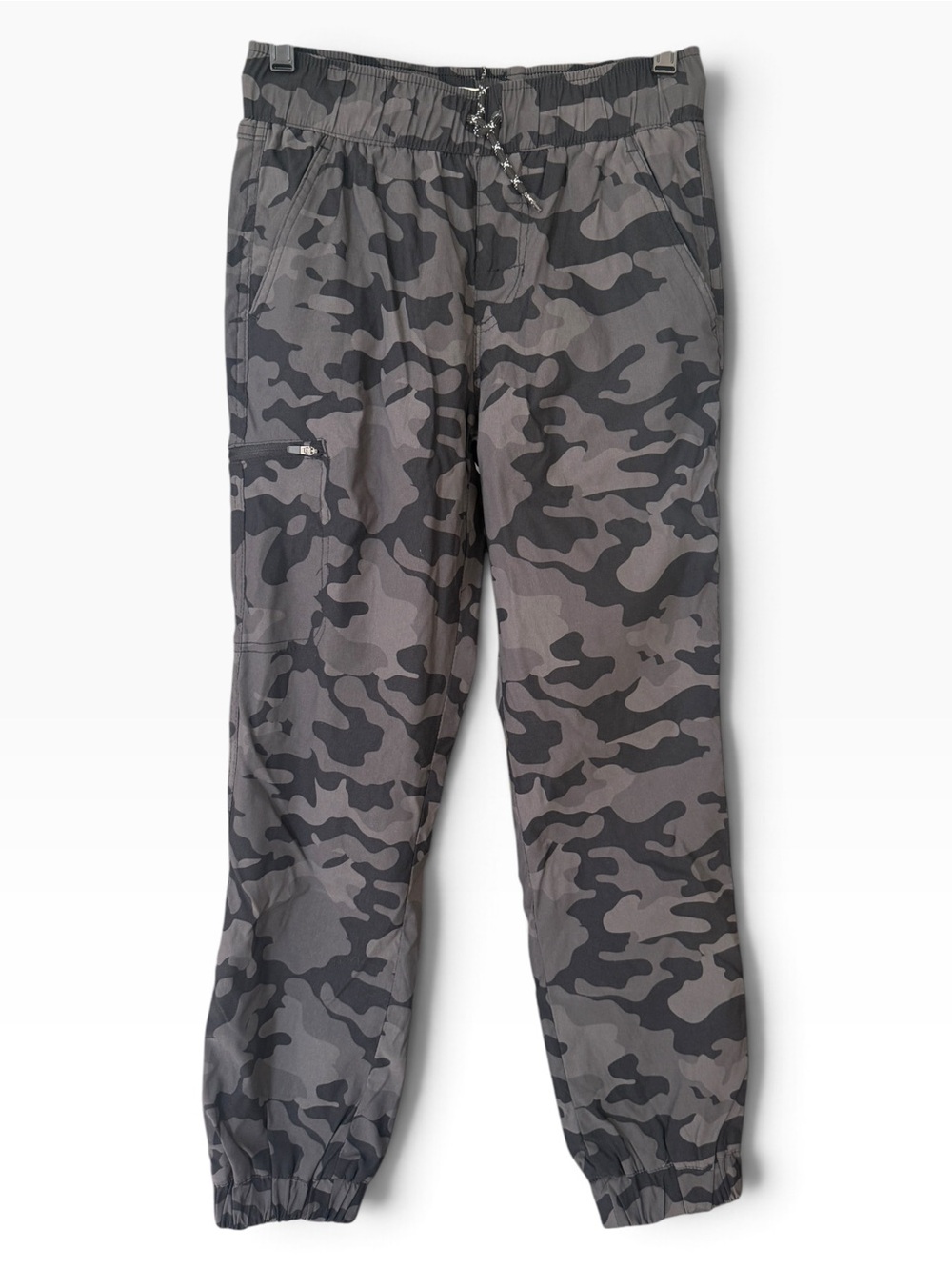 Weatherproof Kids Grey Lined Camouflage Jogger Pants - Size Medium